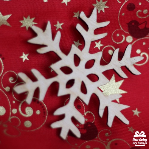 Drevený výsek Vianočná vločka