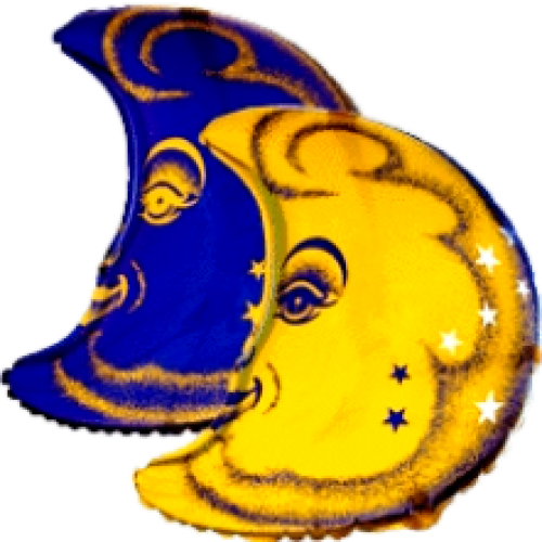 Balón Mesiac modrý