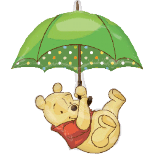 Balónik Pu s dáždnikom - Héliové balóny