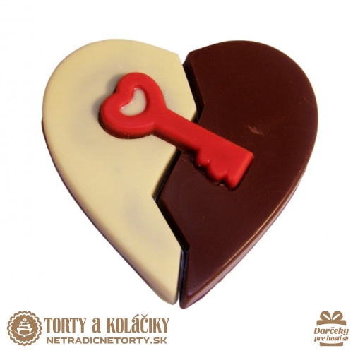 Zlomené srdce s klúčikom - Čokoláda pre zaľúbených