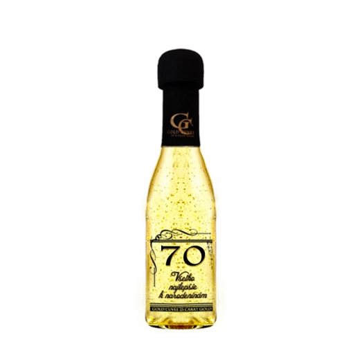 Zlaté šumivé 0,2 l Narodeniny 70 - Šumivé víno so zlatom 0,2l