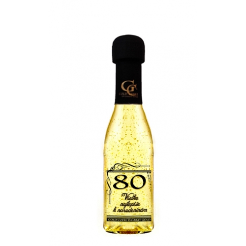 Zlaté šumivé 0,2 l Narodeniny 80 - Šumivé víno so zlatom 0,2l