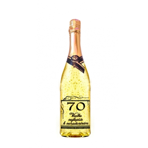 70 rokov Gold Cuvee šumivé so zlatom