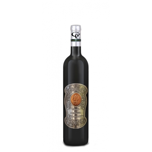 40 Rokov Darčekové víno Červené Kovová etiketa