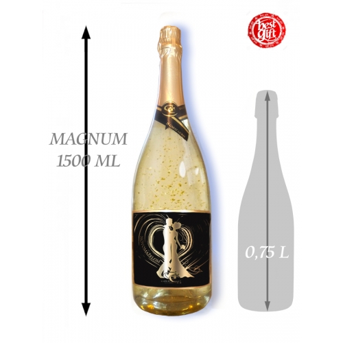 1,5  L Gold Cuvee šumivé víno so zlatom  Novomanželom
