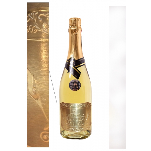 0,75l Gold Cuvee šumivé víno so zlatom Pozlátená etiketa kovová