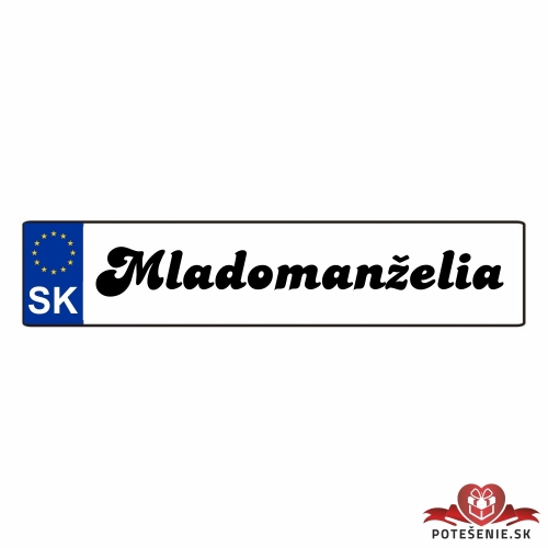 Svadobná ŠPZ, motív S005 - Mladomanželia