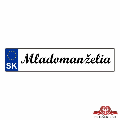 Svadobná ŠPZ, motív S003 - Mladomanželia