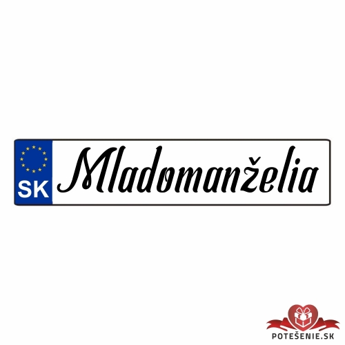 Svadobná ŠPZ, motív S007 - Mladomanželia