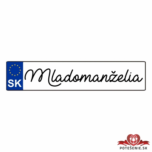 Svadobná ŠPZ, motív S011 - Mladomanželia