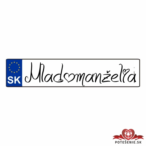 Svadobná ŠPZ, motív S013 - Mladomanželia