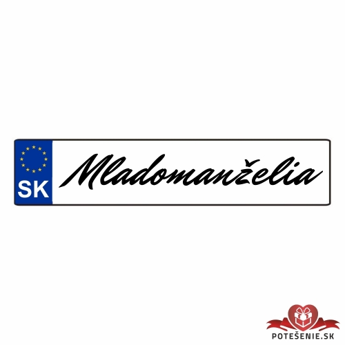 Svadobná ŠPZ, motív S015 - Mladomanželia