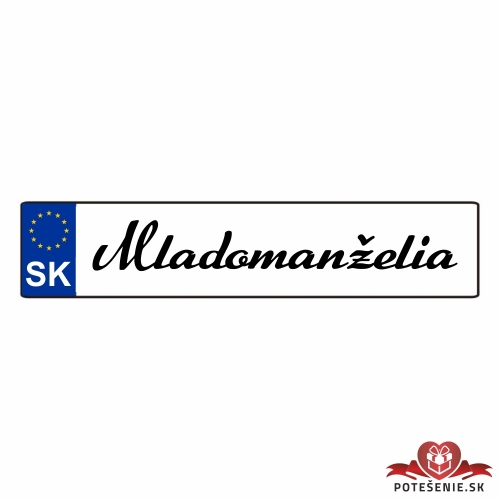 Svadobná ŠPZ, motív S016 - Mladomanželia