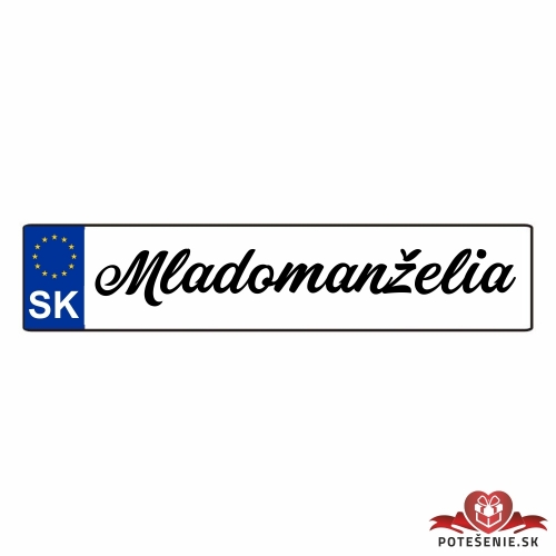 Svadobná ŠPZ, motív S017 - Mladomanželia