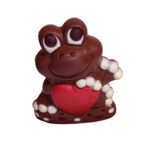 Žabka so srdcom - Čokoládové figúrky