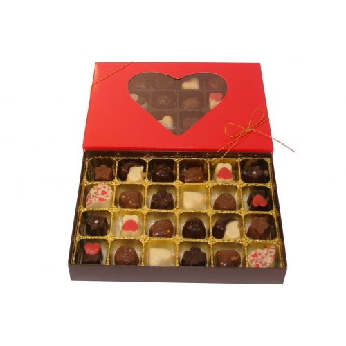 Bonboniéra Valentínka veľká - Čokoládové figúrky