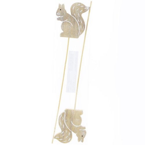 Zápich veverička 2ks 7,5x32x0,9cm - Jesenné dekorácie