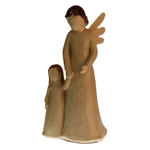 Veľký Anjel - Matka & Dievča - Vianočná keramika