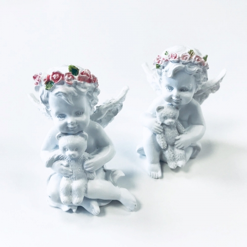 Anjel s Medvedíkom a Ružou