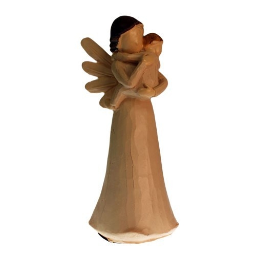 Veľký Anjel - Matka & Dieťa - Vianočná keramika