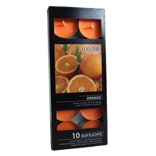 15x Vonné Čajové Sviečky - Pomaranč 10ks v balení - Čajové sviečky