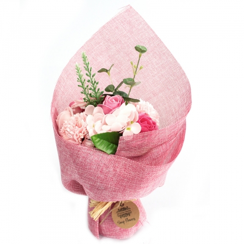 Stojaca mydlová kytica - ružová