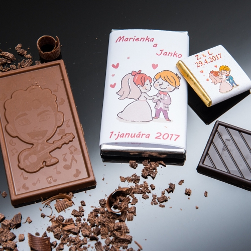 Svadobné mini čokoládky pre hostí, motív S279 - Svadobné čokoládky