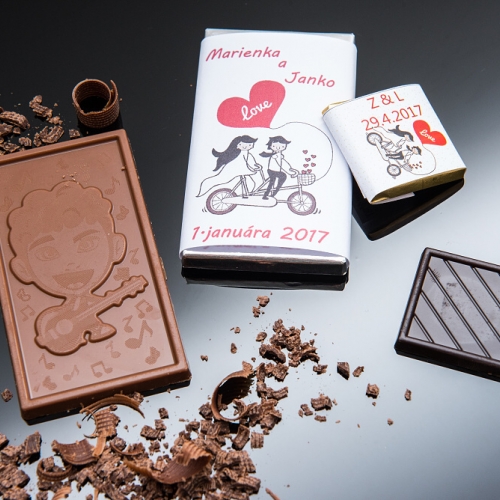 Svadobné mini čokoládky pre hostí, motív S282 - Svadobné čokoládky
