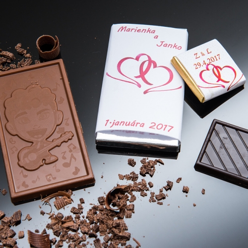 Svadobné mini čokoládky pre hostí, motív S292 - Svadobné čokoládky