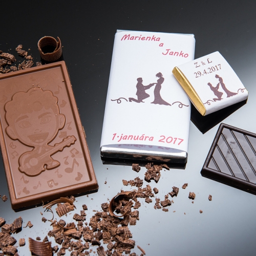 Svadobné mini čokoládky pre hostí, motív S297 - Svadobné čokoládky