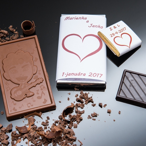 Svadobné mini čokoládky pre hostí, motív S315 - Svadobné čokoládky
