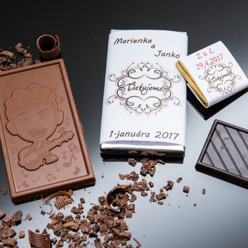 Svadobné mini čokoládky pre hostí, motív S329
