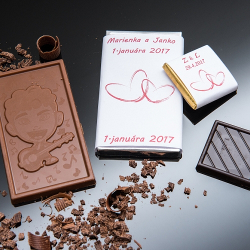 Svadobné mini čokoládky pre hostí, motív S342 - Svadobné čokoládky