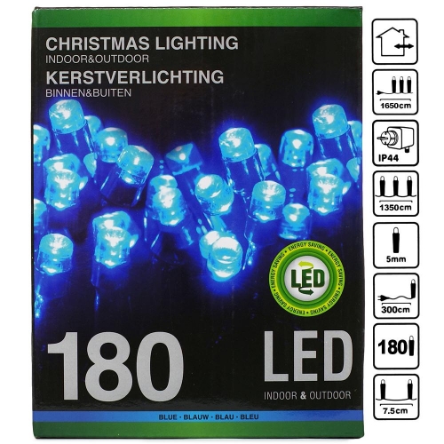 LED svetielka 180 ks modré - Vianočné osvetlenie
