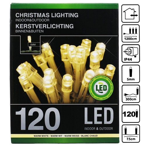 LED svetielka 120 transparent - Vianočné osvetlenie