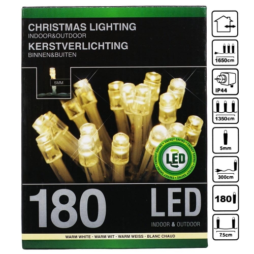 LED svetielka 180ks transparent - Vianočné osvetlenie