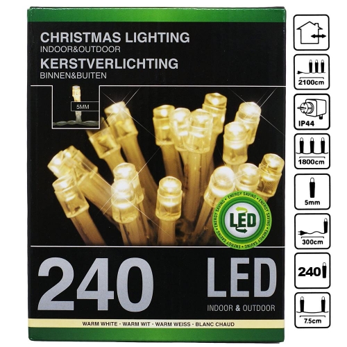 LED svetielka 240ks transparent - Vianočné osvetlenie