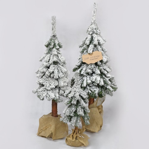 Vianočný stromček na kmienku osnežený 80 cm - Vianočné stromčeky