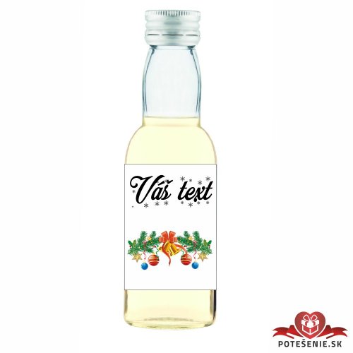 Vianočná mini fľaštička alkoholu VF007 - Vianočné mini fľaštičky