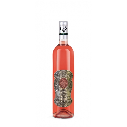 00 rokov Darčekové víno ružové - kovová etiketa