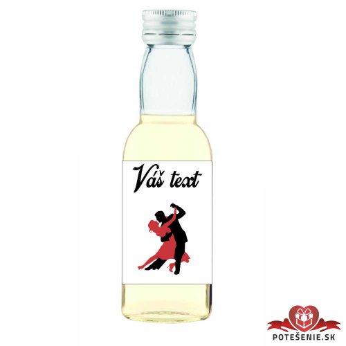 Plesová mini fľaštička alkoholu, motív P019 - Plesové mini fľaštičky