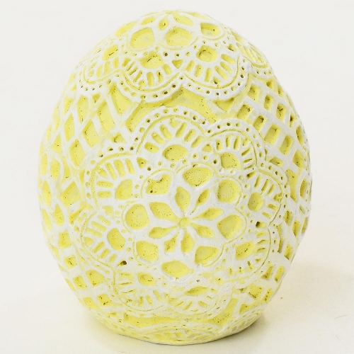 Vajíčko vzor žlté 5x6cm