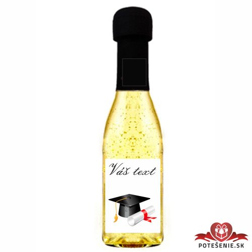Promočné mini šampanské 200 ml so zlatom, motív P012