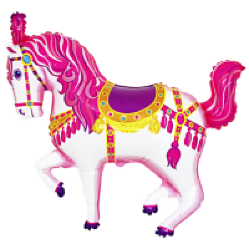 Balón Kôň ružový 71-91cm
