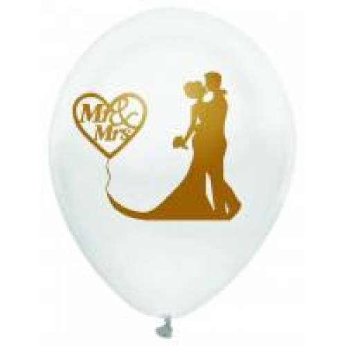 Mr & Ms biele - Svadobné balóny