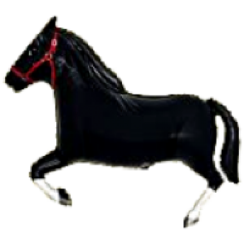 Balón Kôň čierny 71-91 cm héliový