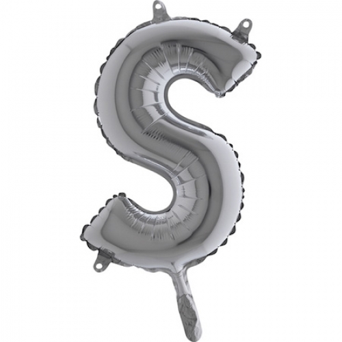 Balón písmeno S strieborné 35 cm