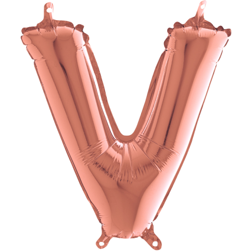 Balón písmeno V rose gold 35 cm