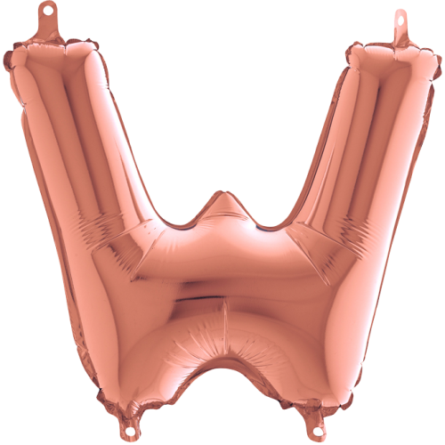Balón písmeno W rose gold 35 cm