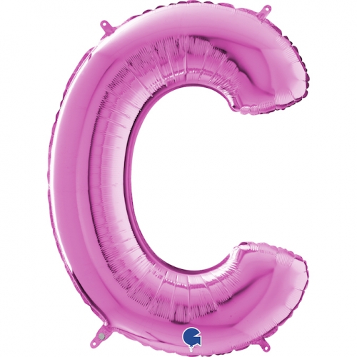 Balón písmeno C ružové 66 cm - Písmená ružové